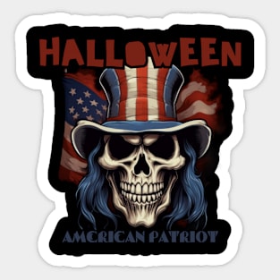 HALLOWEEN, AMERICAN PATRIOT, skull Sticker